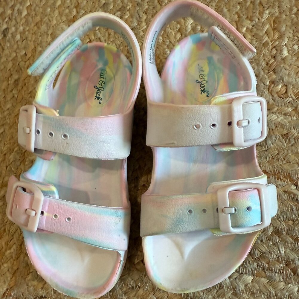 Cat & Jack Tie Dye Sandals 9
